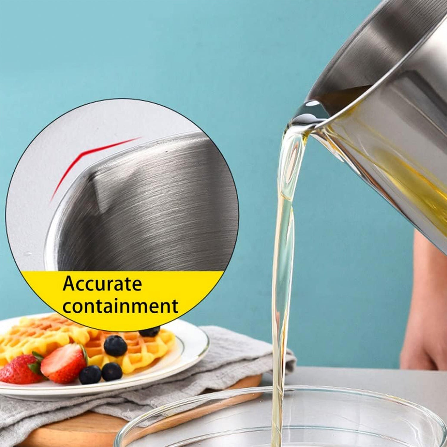 Stainless Steel Oil Strainer Pot with Lid and Filter Mesh (1 Set) Stainless Steel Oil Strainer Pot with Lid and Filter Mesh (1 Set)